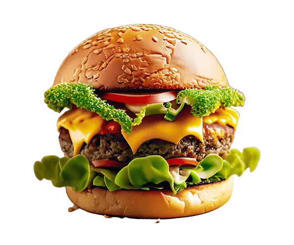 Burgers Burger végétarien du restaurant Babylone Kebab de 50400 Granville